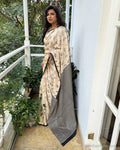 EE-W00790 Tussar Floral Sari