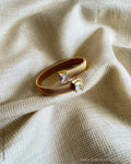 AJ-W11906 Gold White Bangle