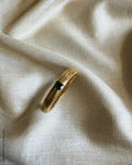 AJ-W11902 Gold Green Bangle