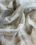BL-V17278 White Organza Blouse