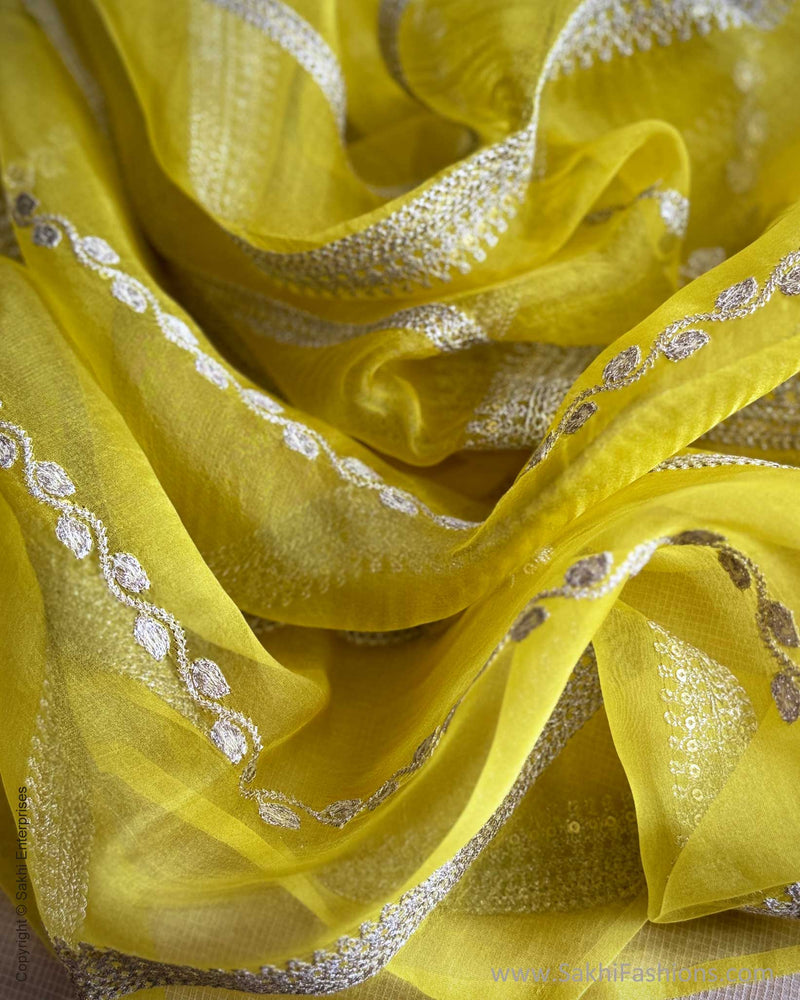 BL-R34942 Lemon Organza Blouse