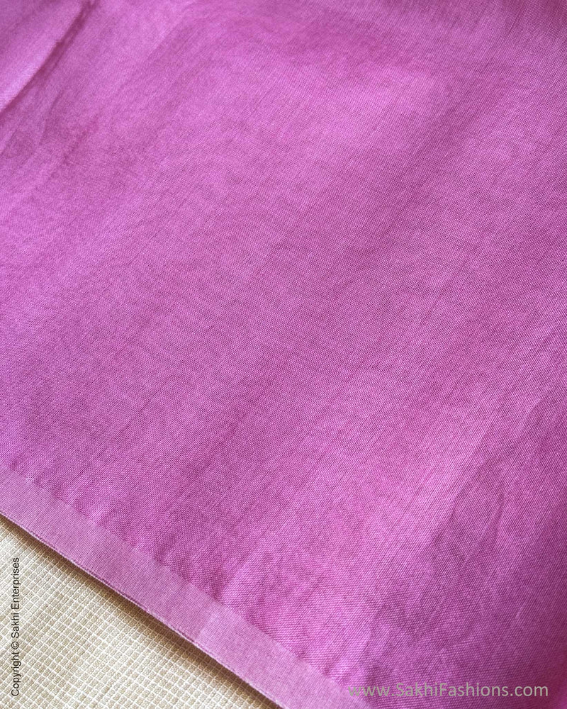 DP-W02729 Onion Pink Plain Saree