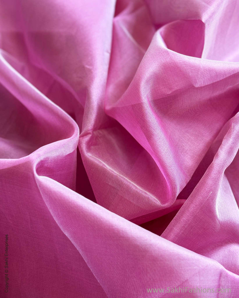 DP-W02729 Onion Pink Plain Saree