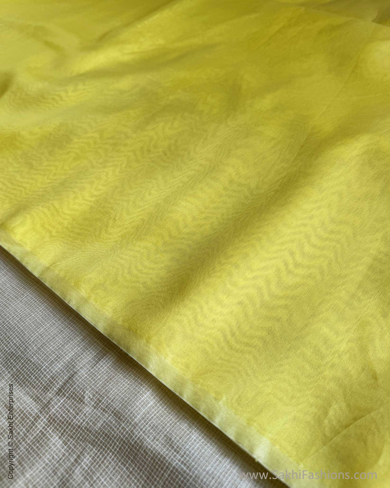 DP-V17615 Lemon Plain Org Saree