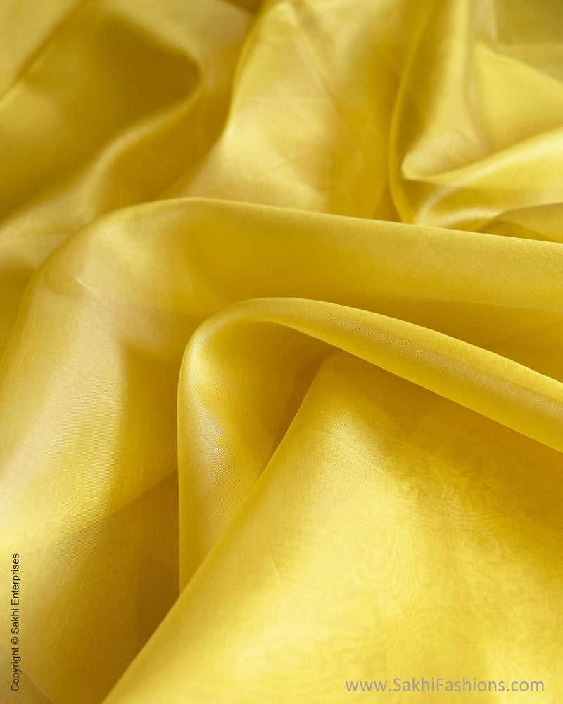 DP-V17615 Lemon Plain Org Saree