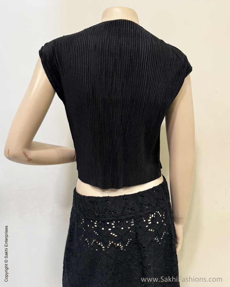 BL-W14707 Black Lycra Blouse