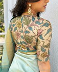 BL-W07514 Tussar Kalamkari Blouse