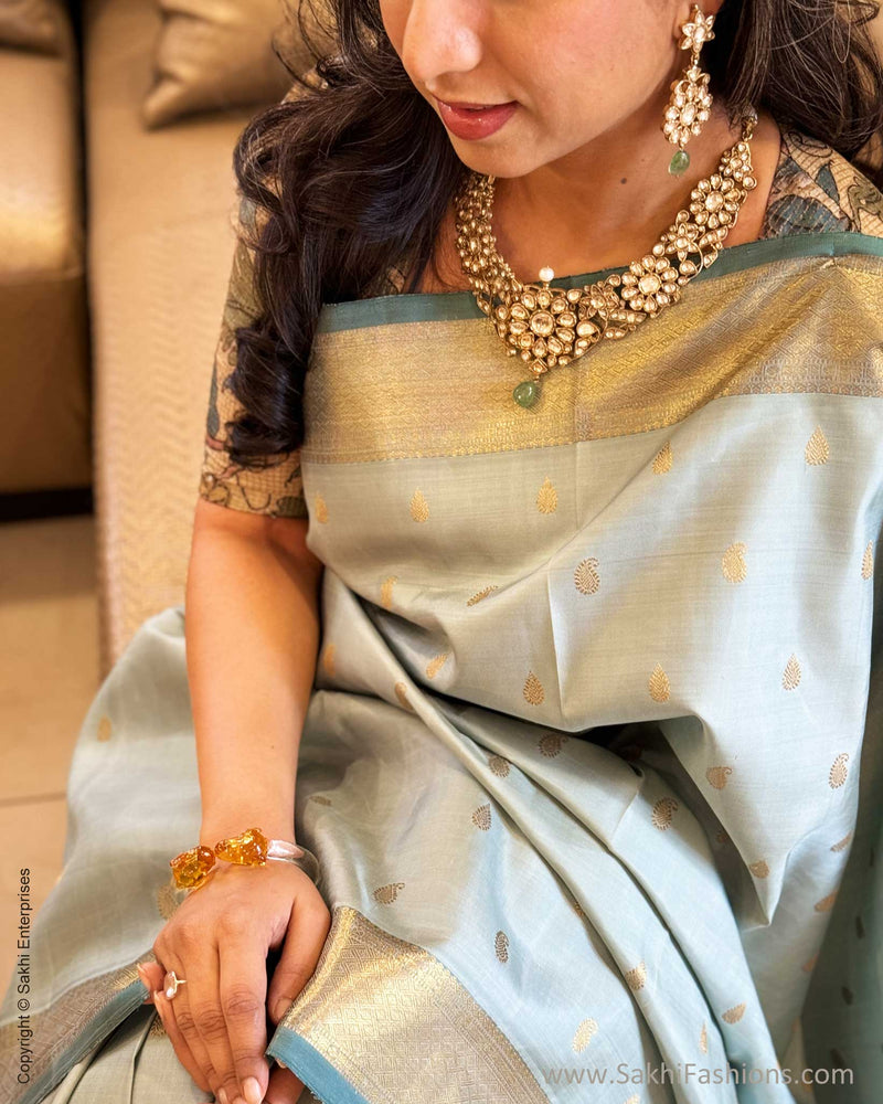 BL-W07514 Tussar Kalamkari Blouse
