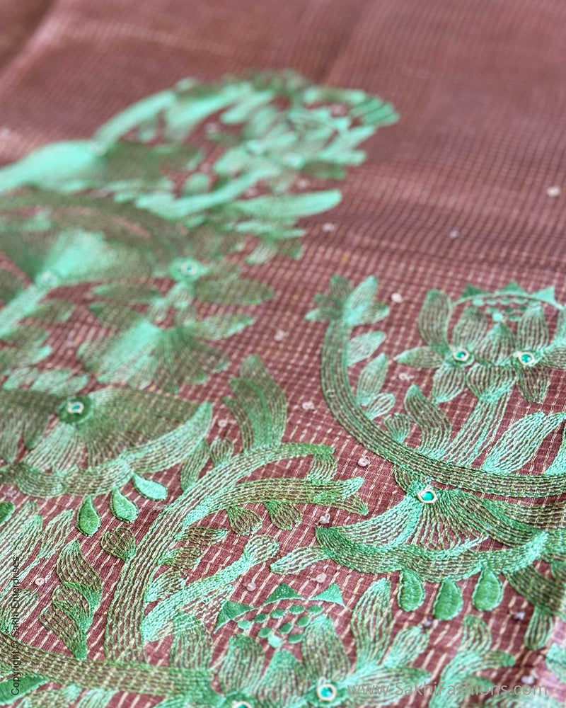 DP-W15070 Tussar Silk Sari