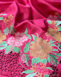 DP-W15832 Red Kanchi floral Cutwork