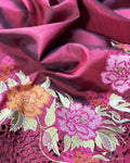 DP-W15454 Maroon Kanchi floral Cutwork