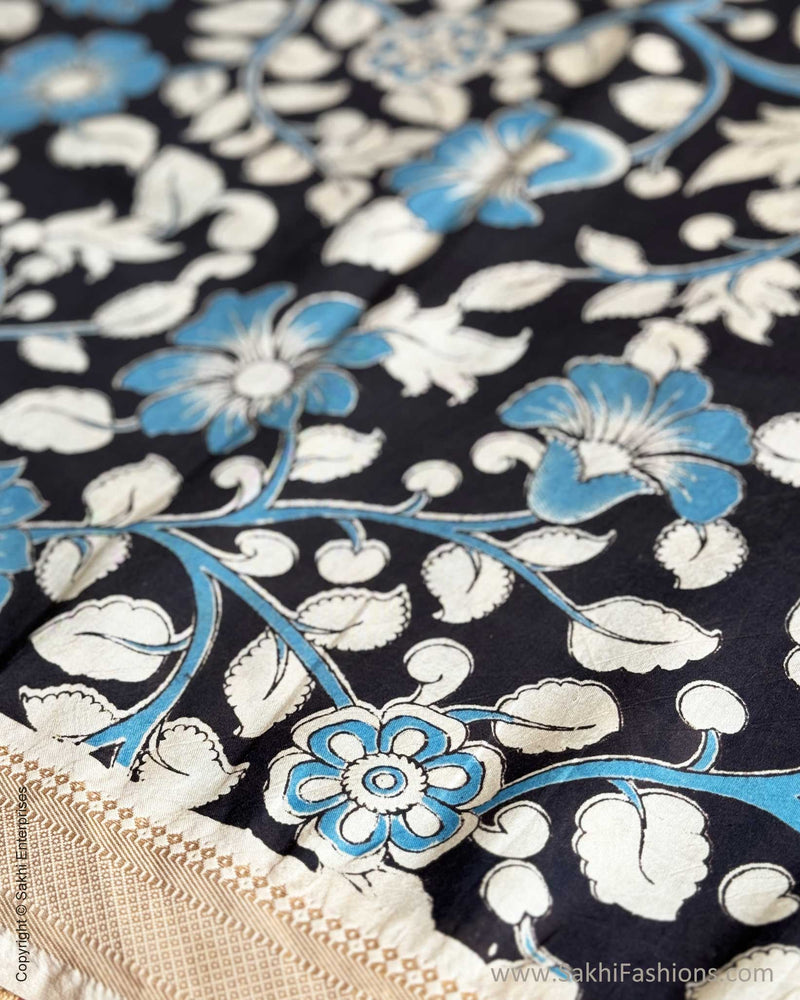 DP-W14833 Black Kalamkari Sari
