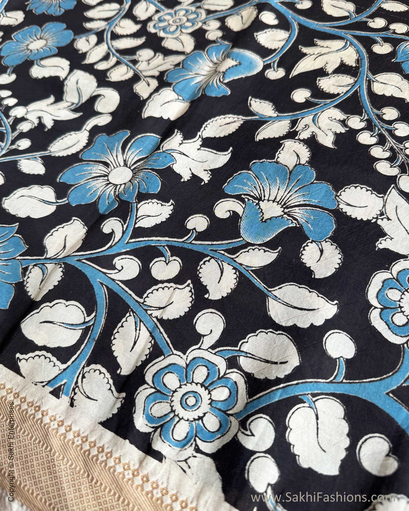 DP-W14833 Black Kalamkari Sari