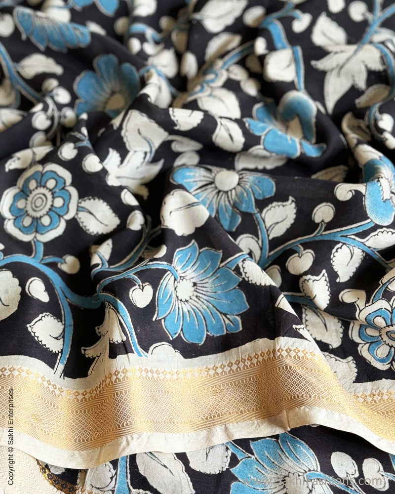 DP-W14833 Black Kalamkari Sari