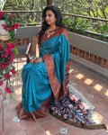 EE-Y13485 Kalamkari Tussar Saree