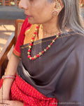 BL-G14003 Red Gold Kanchi Blouse