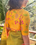 BL-Y04526 Yellow Kanchi Blouse