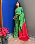 EE-Y12797 Bandini Kanchi Green Saree