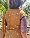 BL-Y13385 Antique Gold Tissue Blouse