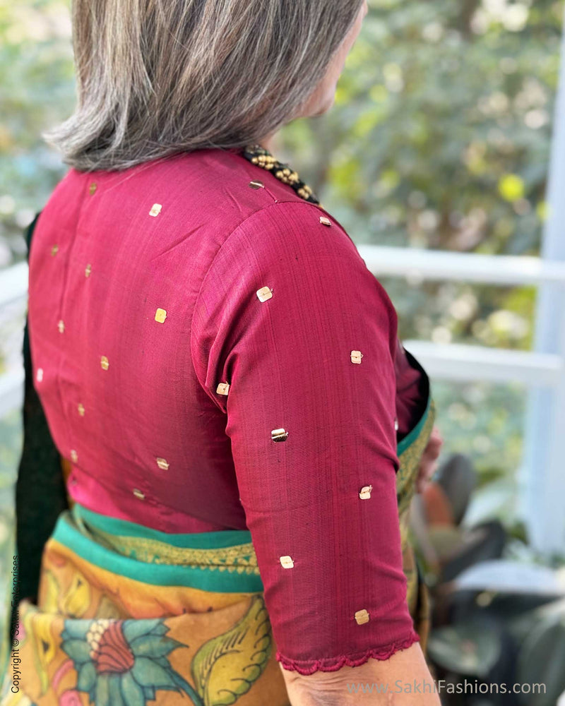 EE-W14849 Kalamkari Kanchi Silk