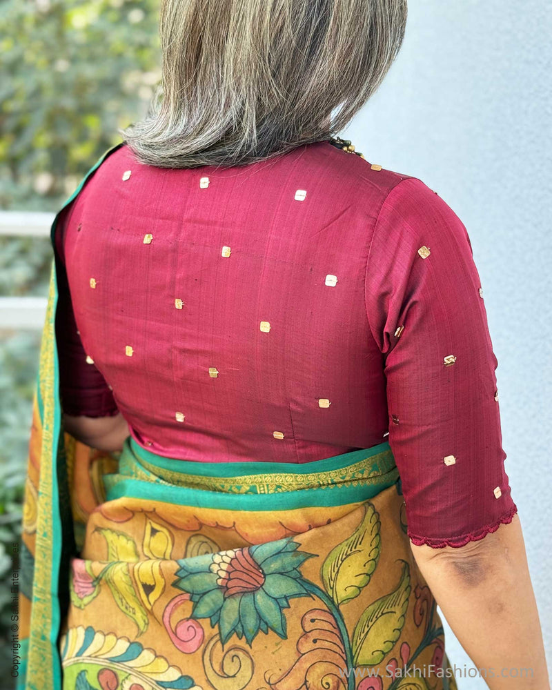 EE-W14849 Kalamkari Kanchi Silk