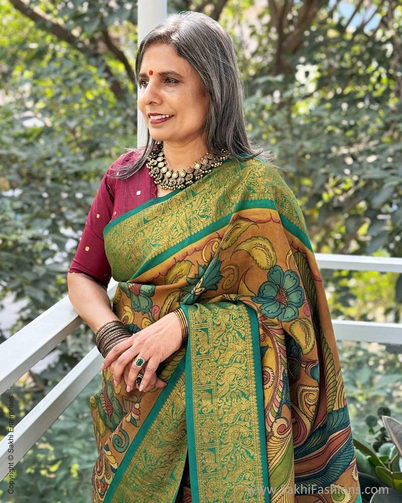 EE-W14849 Kalamkari Kanchi Silk
