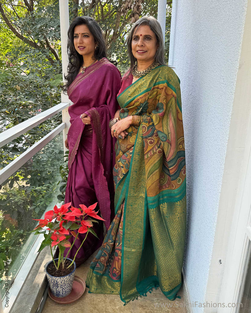 EE-W14849 Kalamkari Kanchi Silk