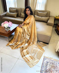 EE-W15606 Gold Tissue Saree