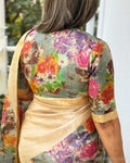 BL-W17789 Floral Tussar Blouse