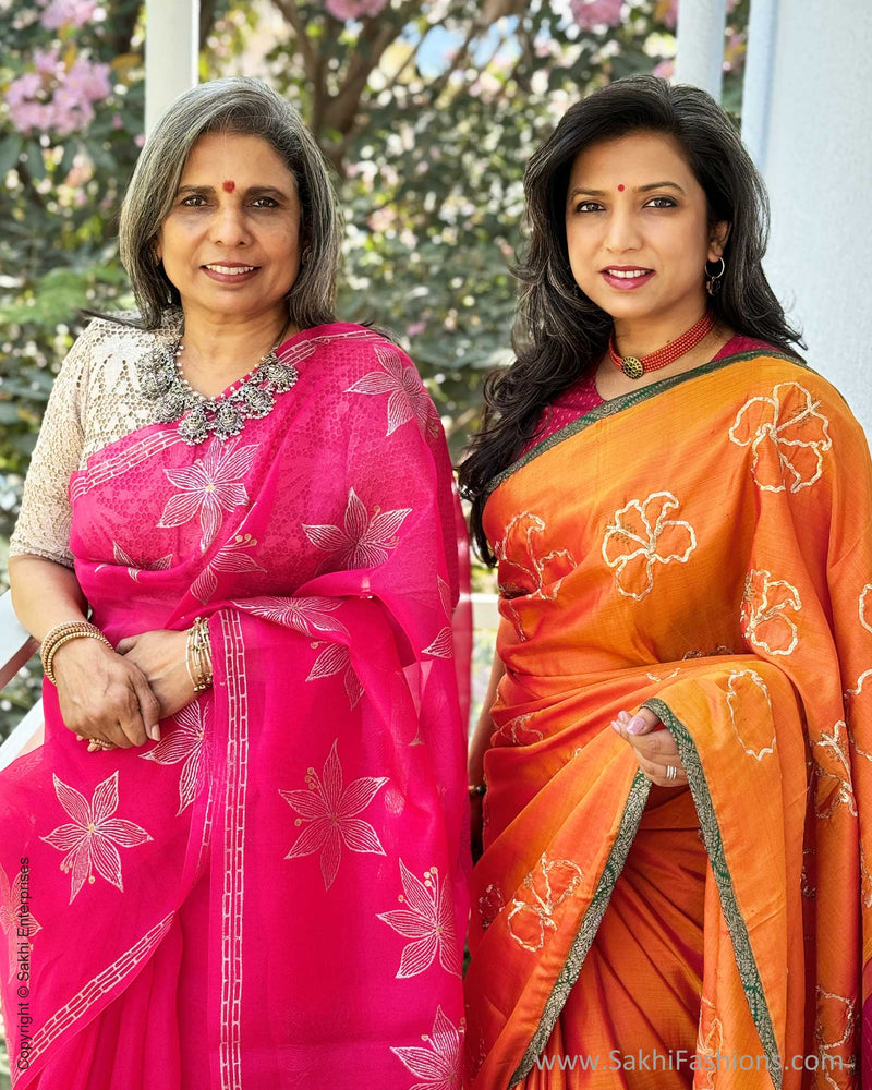 EE-W16787 Floral Kanchi Saree