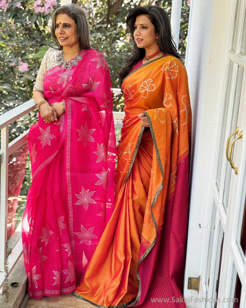 EE-W16787 Floral Kanchi Saree