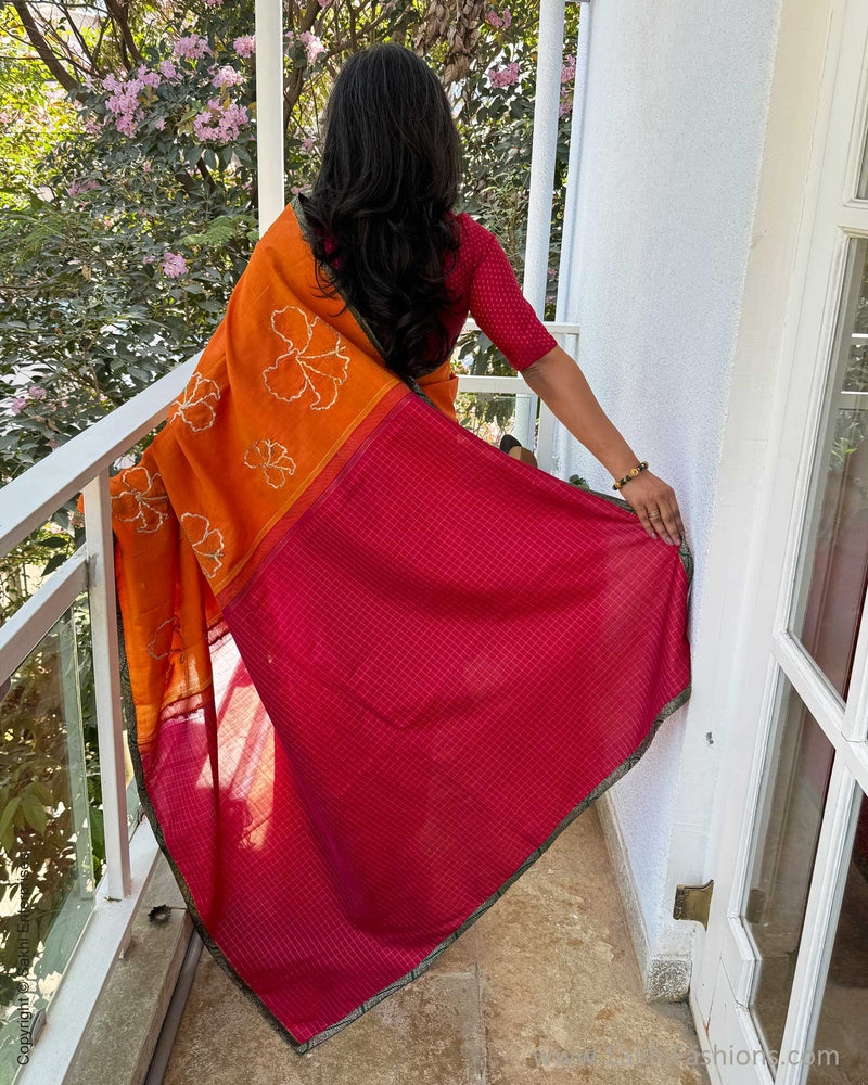 EE-W16787 Floral Kanchi Saree