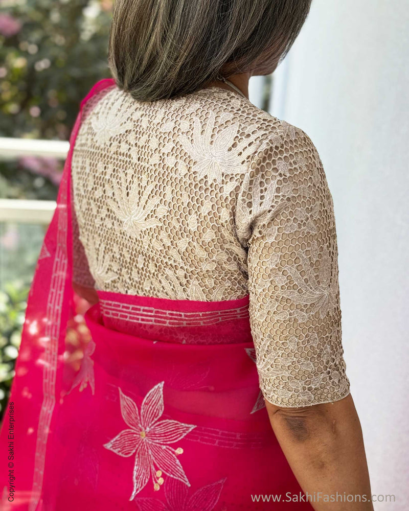 BL-W15838 Silver Cutwork blouse