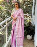 EE-W16263 Lilac Tissue Saree