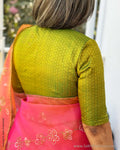 BL-F31811R Olive Green Kanchi Blouse