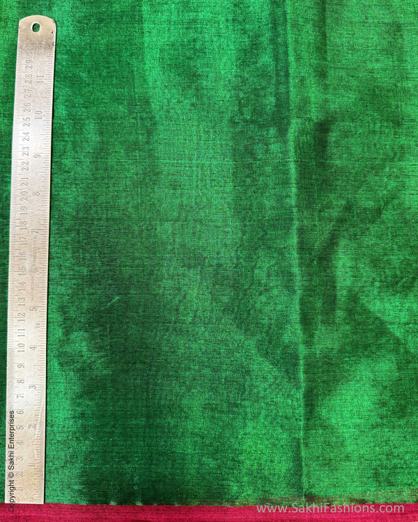DP-W13907 Green Tissue Cotton Sari