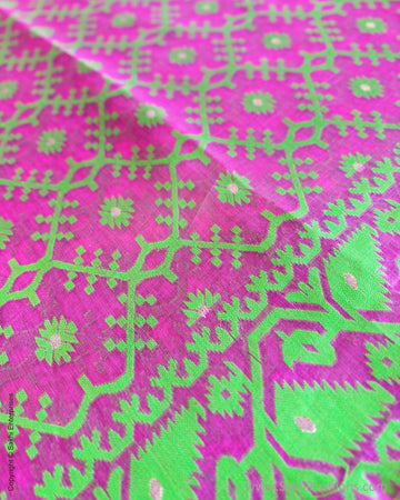 EE-W04330 Pink Green Dakai saree