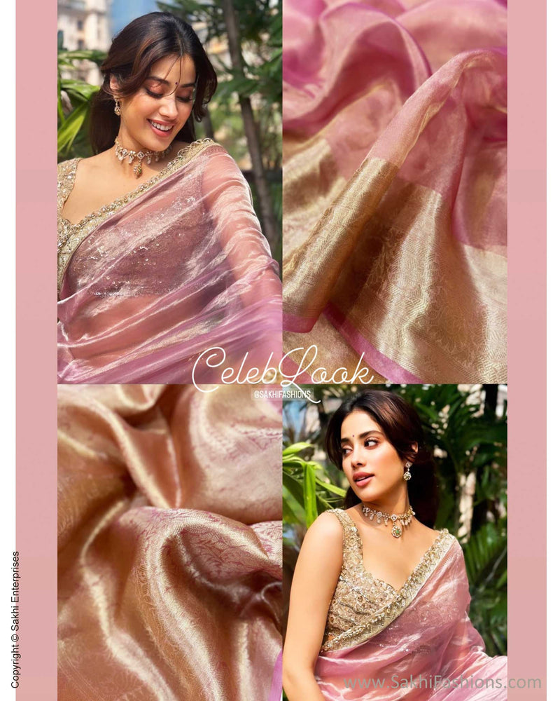 DP-W17753 Pink Tissue Saree