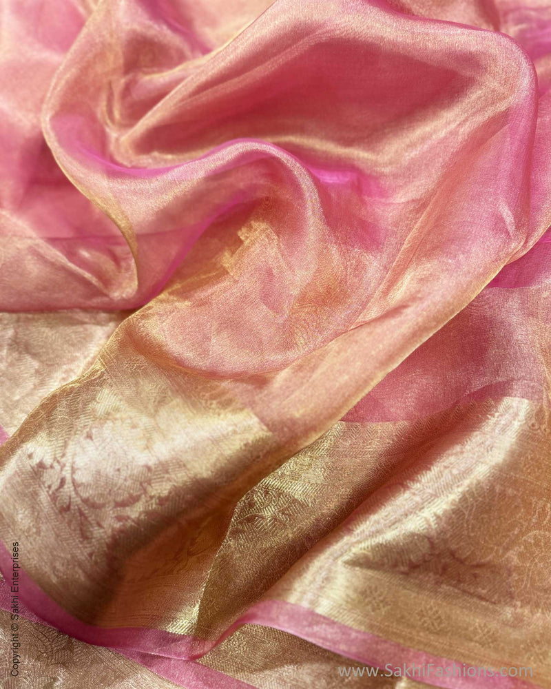 DP-W17753 Pink Tissue Saree