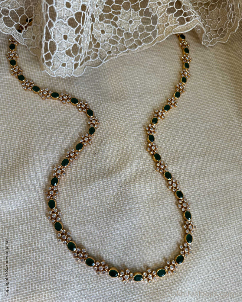 AS-W18565 Silver Gold Necklace Set