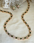 AS-W18565 Silver Gold Necklace Set