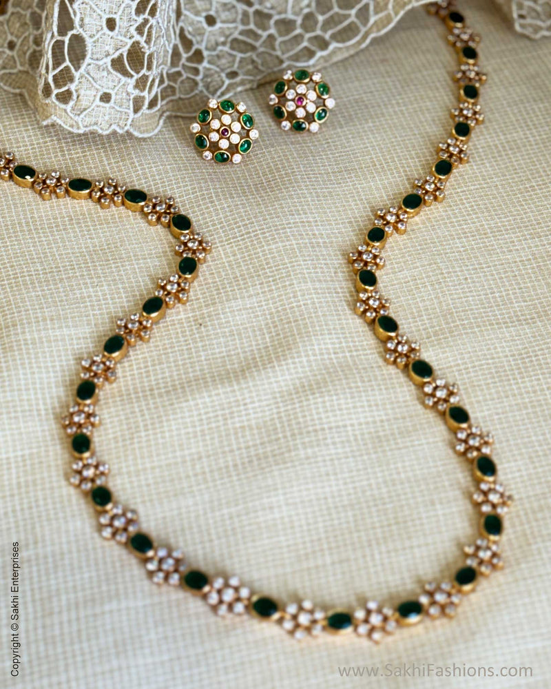 AS-W18565 Silver Gold Necklace Set