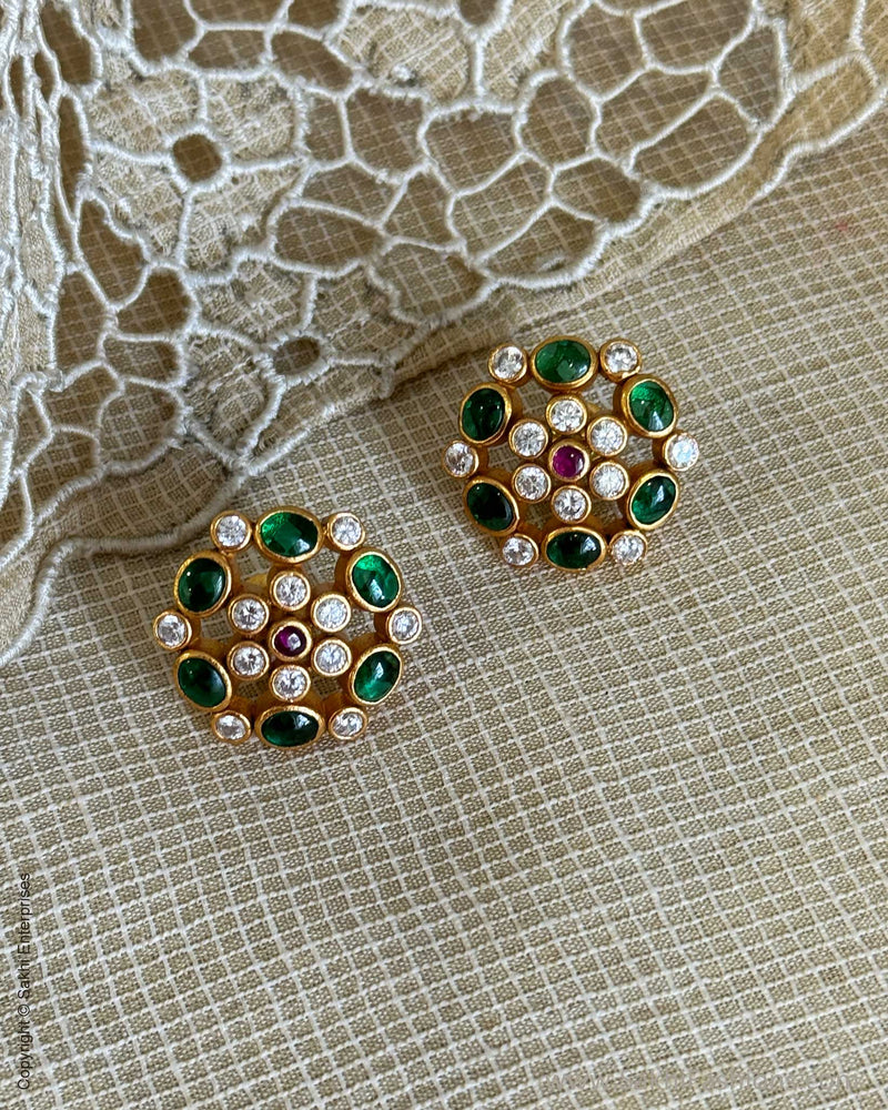 AS-W18563 Silver Gold Earring