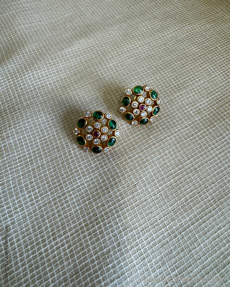 AS-W18563 Silver Gold Earring