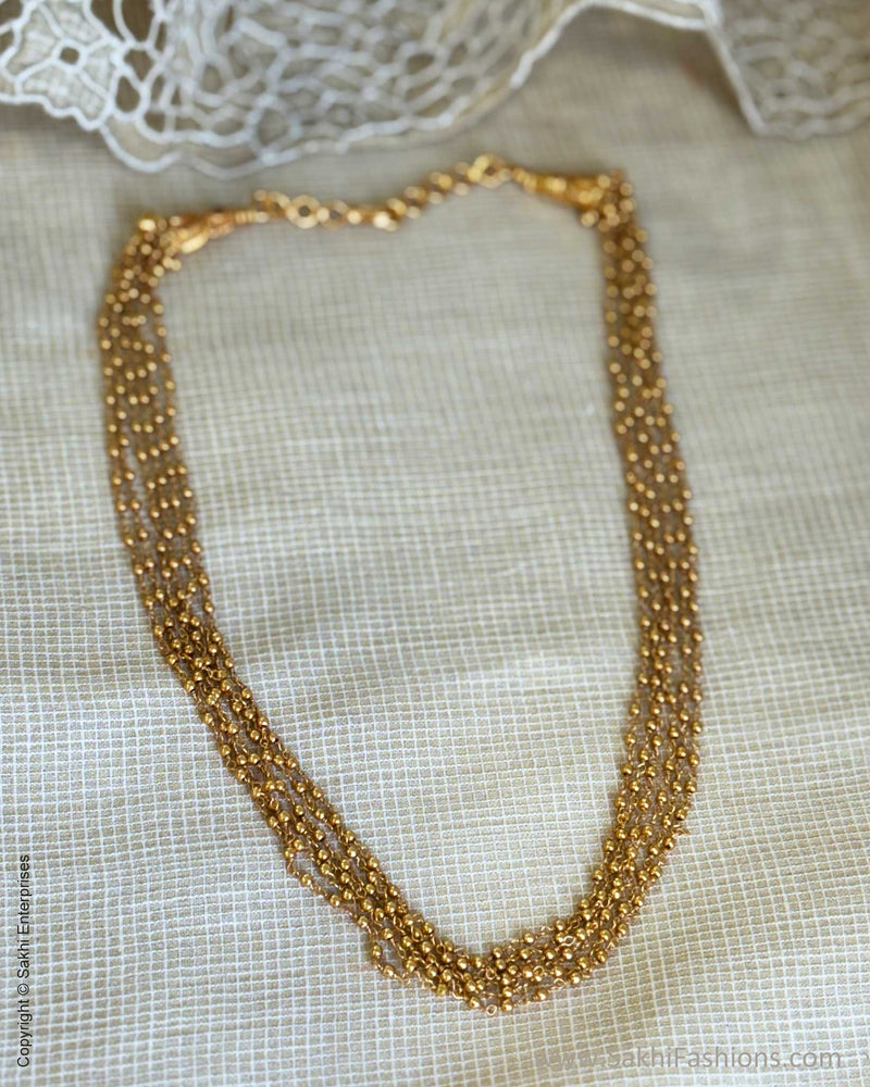 AS-W18561 Gold Pearl Necklace