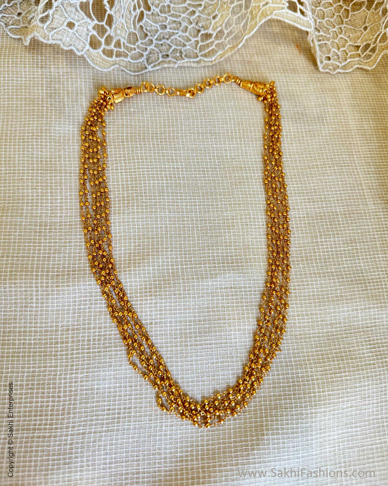 AS-W18561 Gold Pearl Necklace