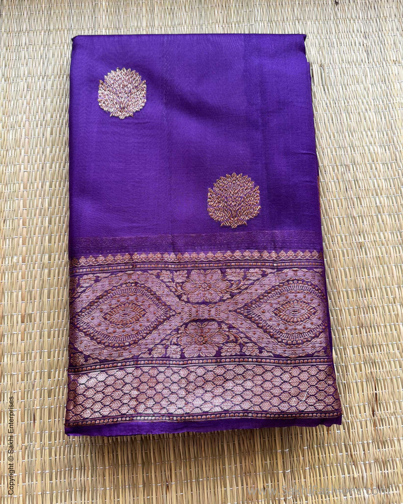 DP-W18578 Purple Organza Sari