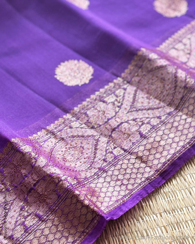 DP-W18578 Purple Organza Sari