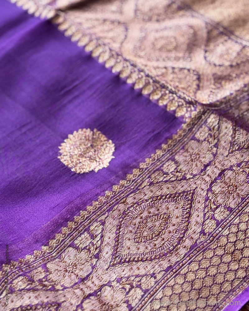 DP-W18578 Purple Organza Sari