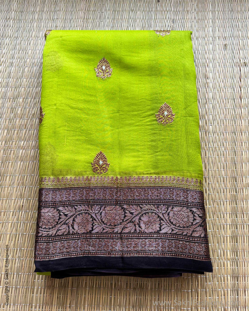 DP-W18579 Green Organza Sari